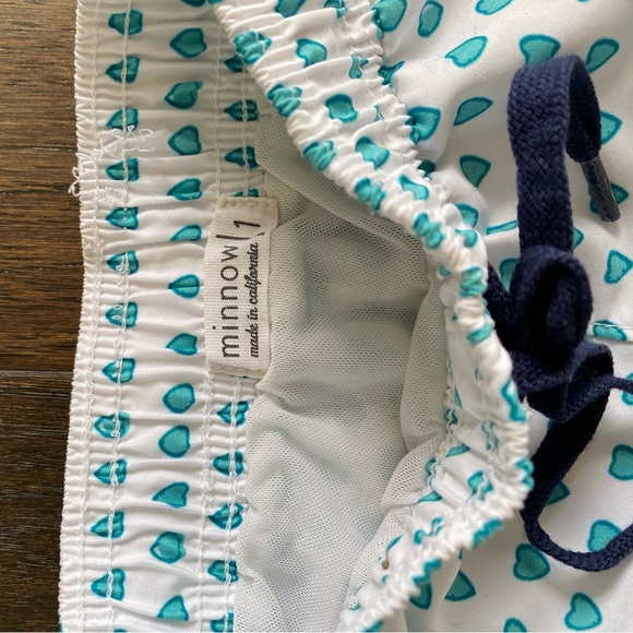 Minnow swim Roller Rabbit heart swim shorts 6-12 size 1 EUC - Picture 2 of 4